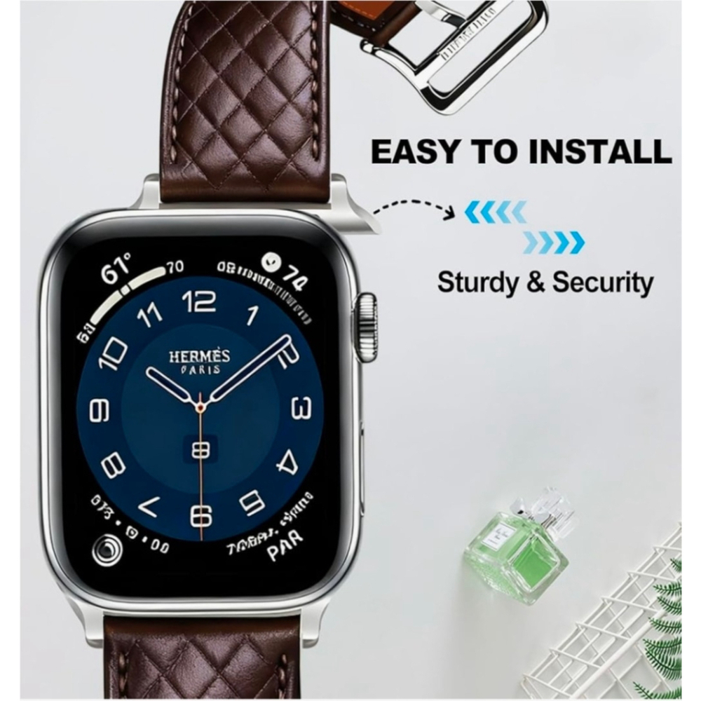 Leather Band for Apple Watch Series 44/45/46/49mm/42(Series 3 2 1 ) - Picture 2 of 11